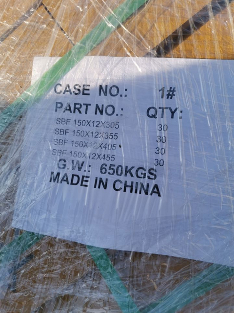 SBF 150X12X355 SBF Cutting Edge no hole